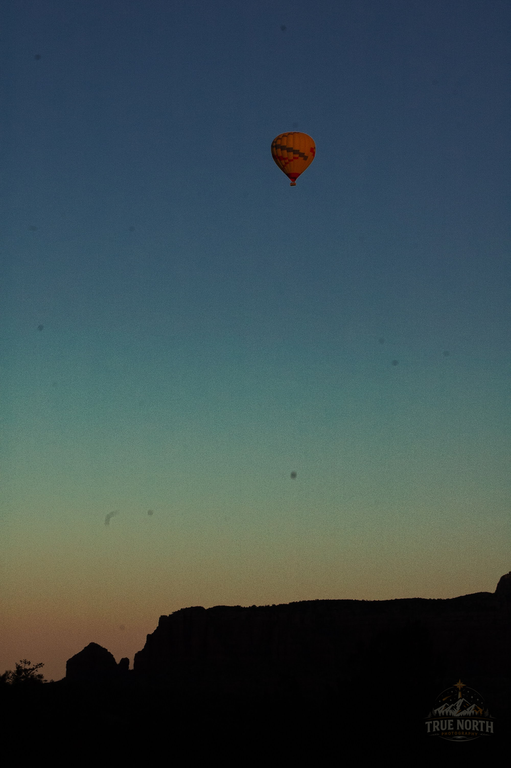 A quiet journey above the desert shadows